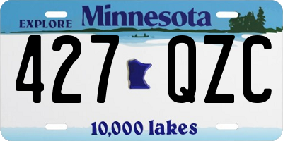 MN license plate 427QZC