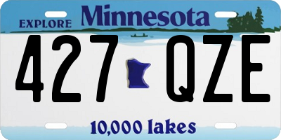 MN license plate 427QZE