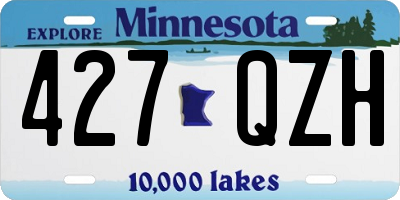 MN license plate 427QZH