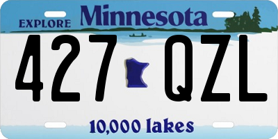 MN license plate 427QZL