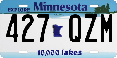 MN license plate 427QZM