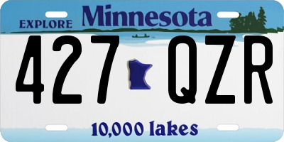 MN license plate 427QZR