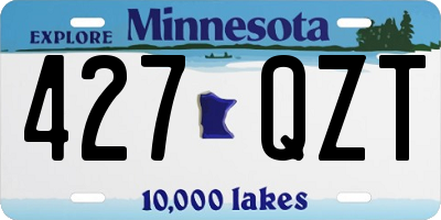 MN license plate 427QZT