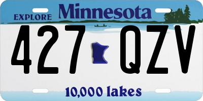 MN license plate 427QZV