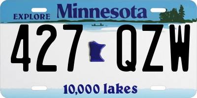 MN license plate 427QZW