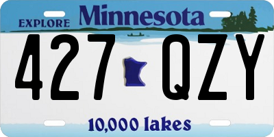 MN license plate 427QZY