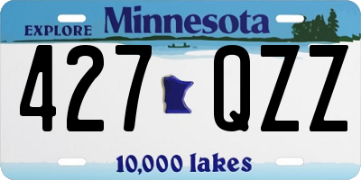 MN license plate 427QZZ