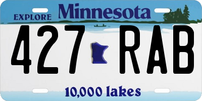 MN license plate 427RAB