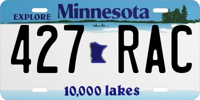 MN license plate 427RAC