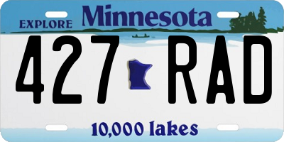 MN license plate 427RAD