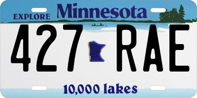 MN license plate 427RAE