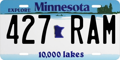 MN license plate 427RAM