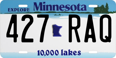 MN license plate 427RAQ