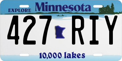 MN license plate 427RIY