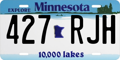 MN license plate 427RJH