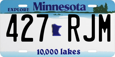 MN license plate 427RJM