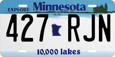 MN license plate 427RJN