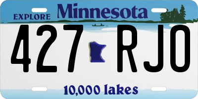 MN license plate 427RJO