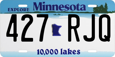 MN license plate 427RJQ