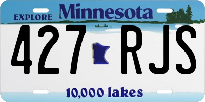 MN license plate 427RJS