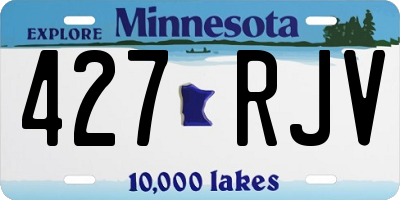MN license plate 427RJV