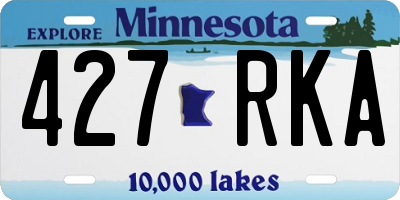 MN license plate 427RKA