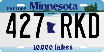 MN license plate 427RKD