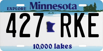 MN license plate 427RKE