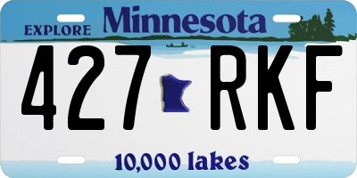 MN license plate 427RKF
