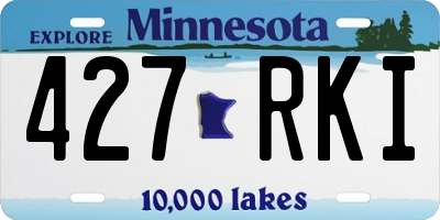 MN license plate 427RKI