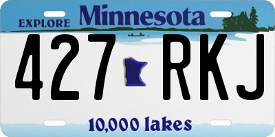 MN license plate 427RKJ