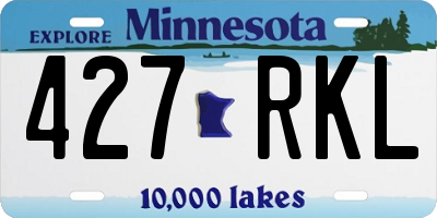 MN license plate 427RKL