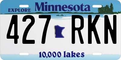 MN license plate 427RKN