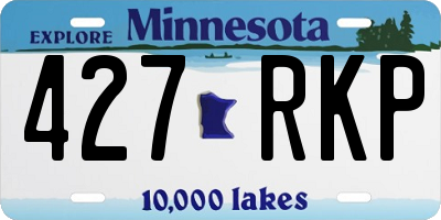 MN license plate 427RKP