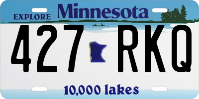 MN license plate 427RKQ