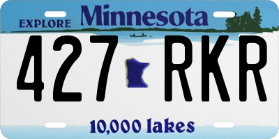 MN license plate 427RKR