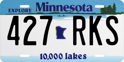 MN license plate 427RKS