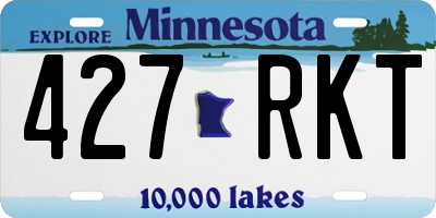 MN license plate 427RKT