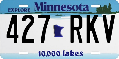 MN license plate 427RKV