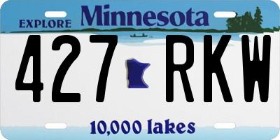 MN license plate 427RKW
