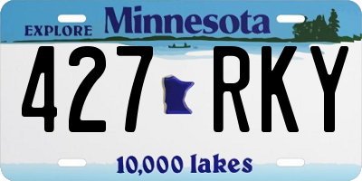 MN license plate 427RKY