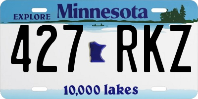 MN license plate 427RKZ