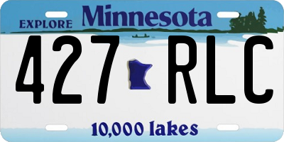 MN license plate 427RLC