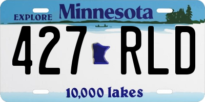 MN license plate 427RLD