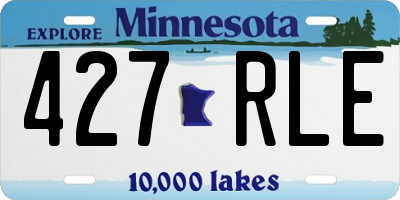 MN license plate 427RLE