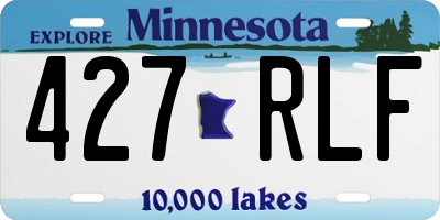 MN license plate 427RLF
