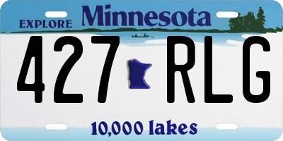 MN license plate 427RLG