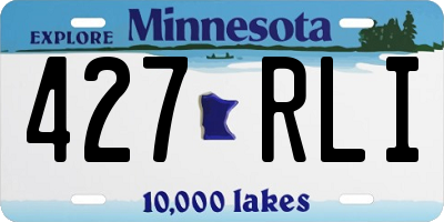 MN license plate 427RLI
