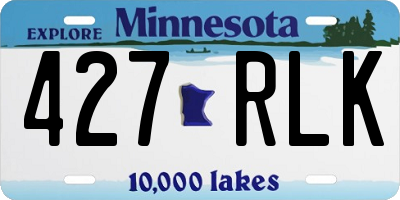 MN license plate 427RLK