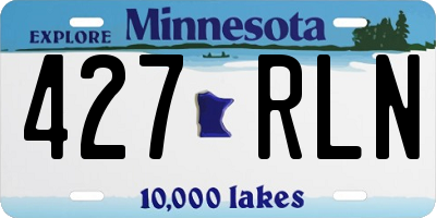 MN license plate 427RLN